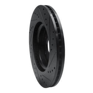 Honda CR-V Brake Rotor (1) - Front Left - R1 Concepts - Drilled & Slotted - Black - `20-`22